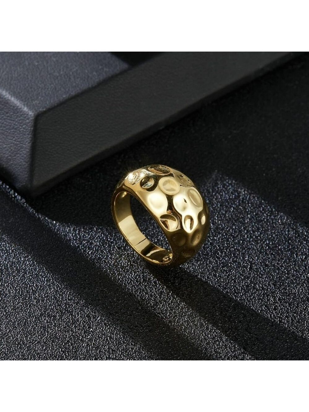 Uneven Gold Chunky Statement Ring - Picture 5 of 7